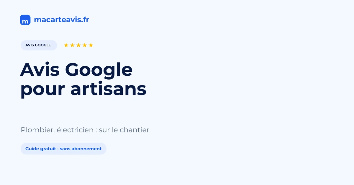 Avis Google pour artisans sur chantier Artisan plombier présentant une carte avis Google NFC en fin d'intervention chez un client