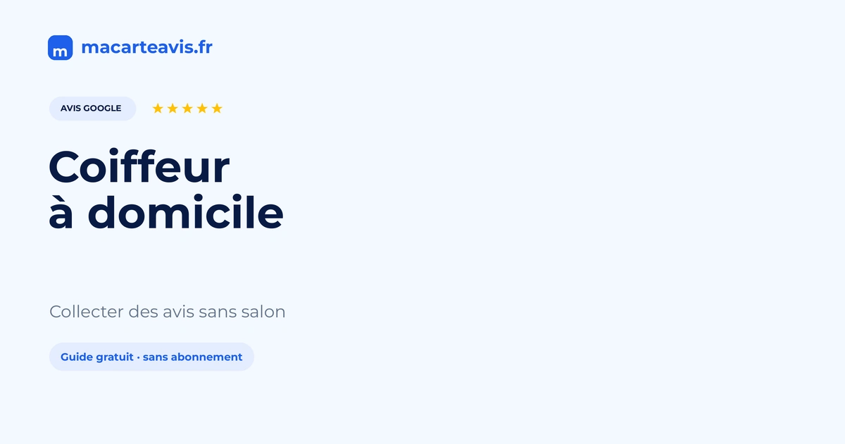 Coiffeur à domicile sortant une carte avis Google NFC de sa valise chez un client