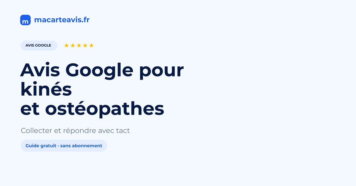Avis Google pour kinés et ostéopathes : collecter avec tact Cabinet de kinésithérapie avec support discret pour avis Google à l'accueil