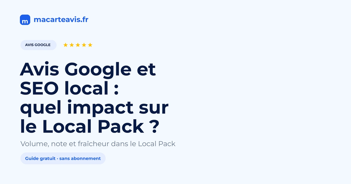 Carte avis Google NFC et QR posée sur le comptoir d'un commerce