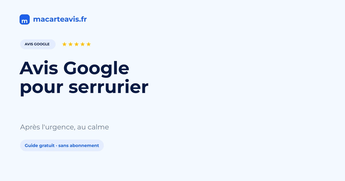 Avis Google serrurier : demander une fois la porte sécurisée Serrurier après dépannage présentant un support discret pour avis Google