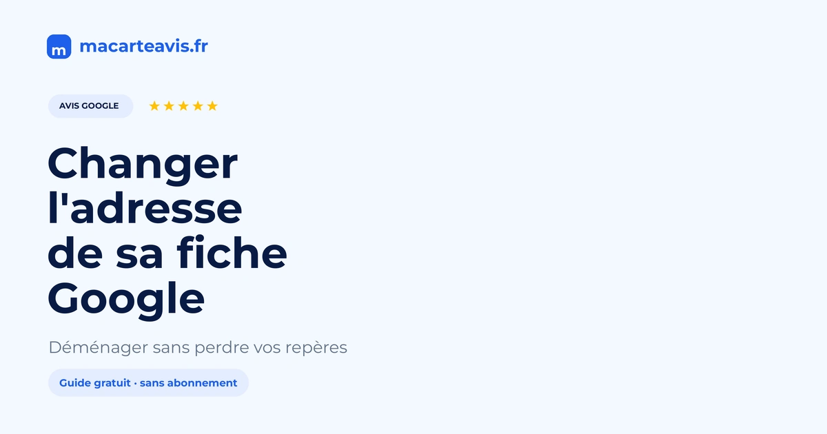 Cartons de déménagement et fiche Google à mettre à jour avec la nouvelle adresse