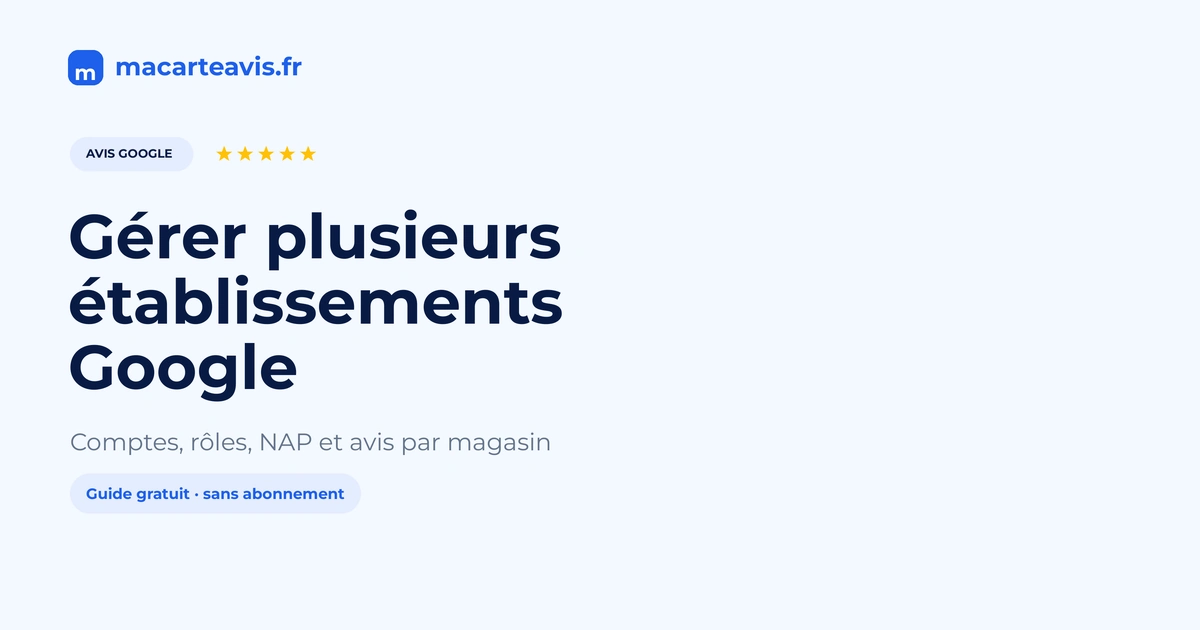 Gérer plusieurs établissements sur Google Business Profile Carte avec plusieurs points de vente et fiches Google Business Profile à gérer