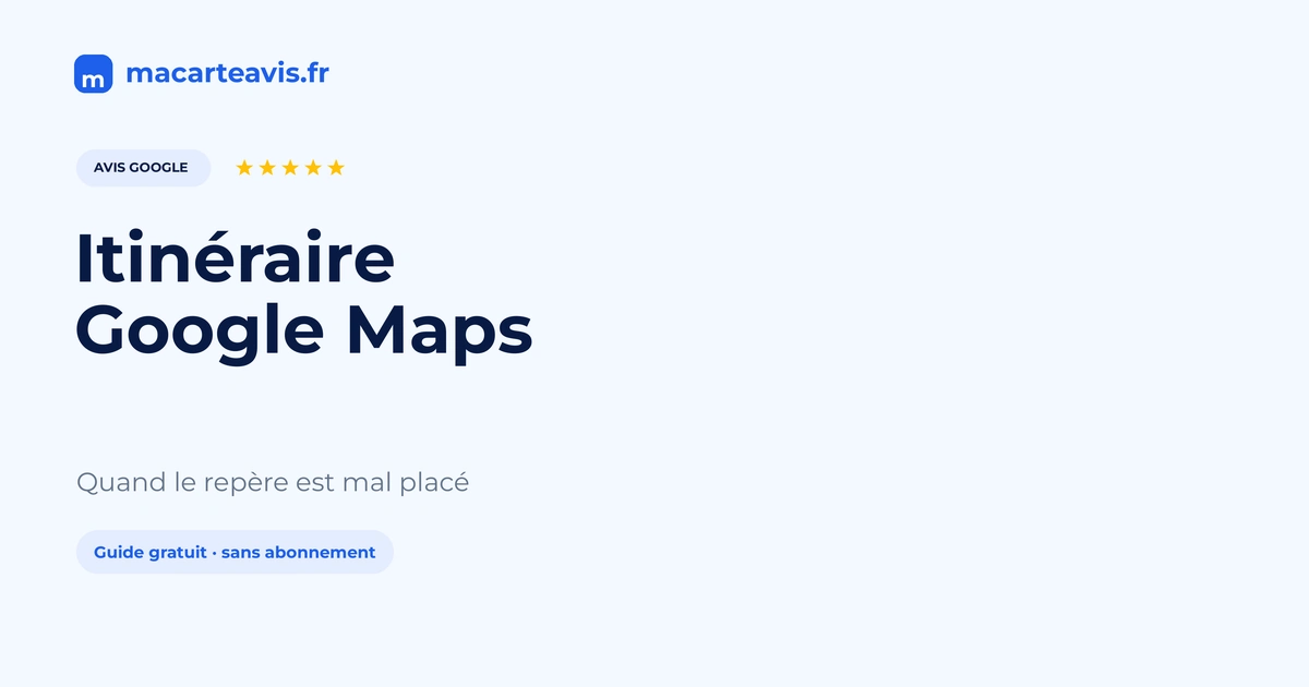 Bouton itinéraire Google Maps et pin correct Client suivant un itinéraire Google Maps vers l'entrée d'un commerce