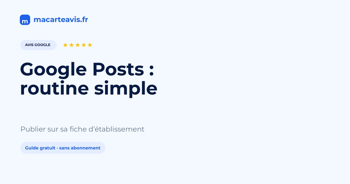 Écran de publication d'un Google Post sur une fiche d'établissement