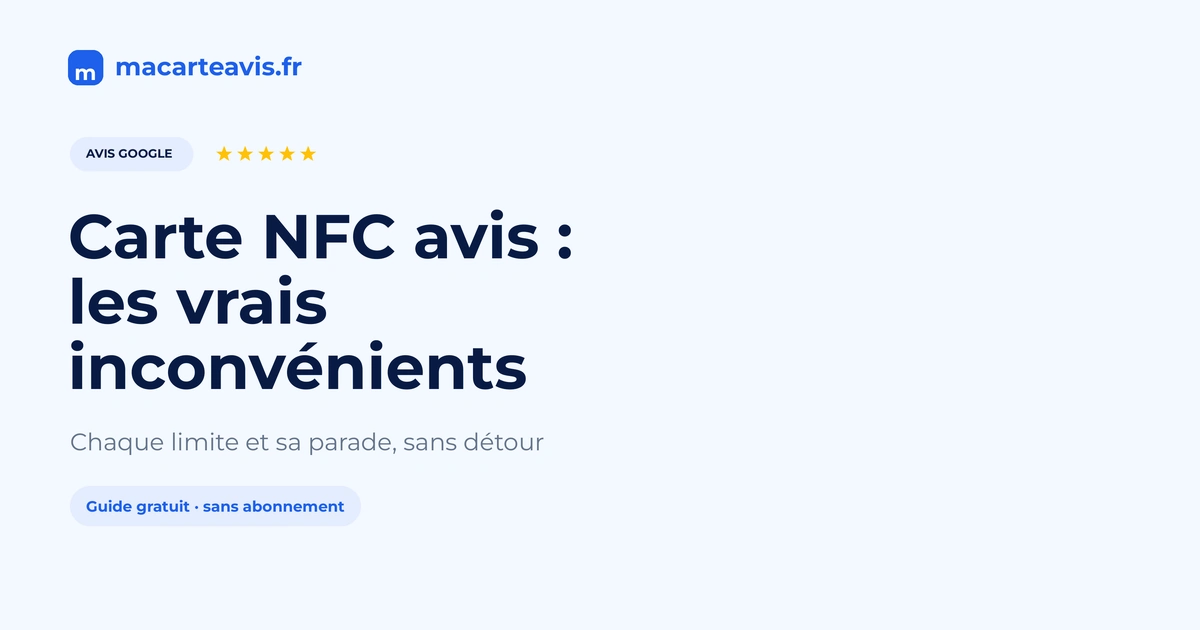 Inconvénients réels d'une carte NFC avis Google Carte NFC avis Google sur un comptoir, téléphone qui hésite entre tap et QR
