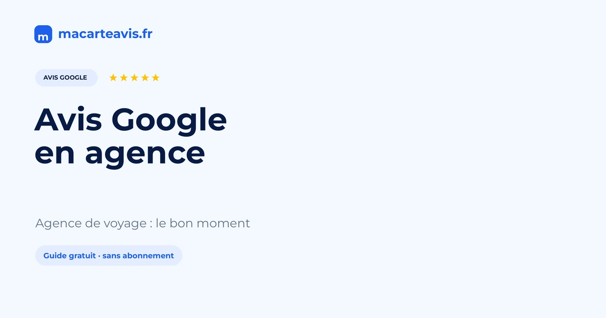 Avis Google pour agence de voyage : le bon moment Comptoir d'agence de voyage avec support NFC avis Google près des brochures