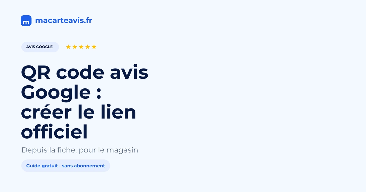 Support avec QR code posé sur un comptoir pour demander un avis Google