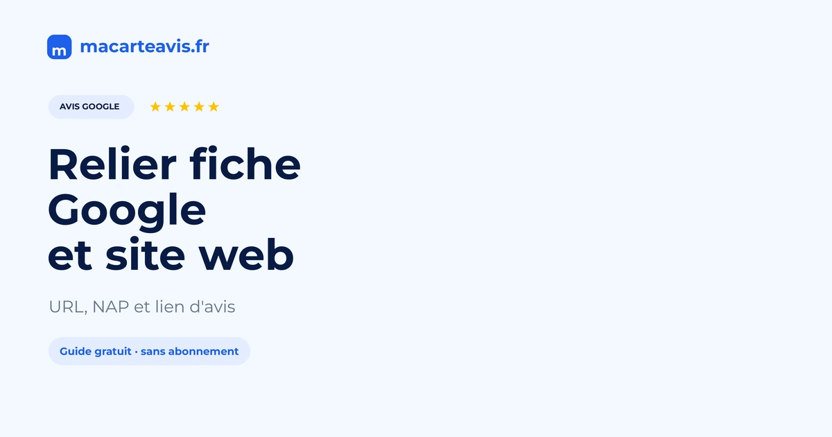 Lien entre un site web et une fiche Google Business Profile