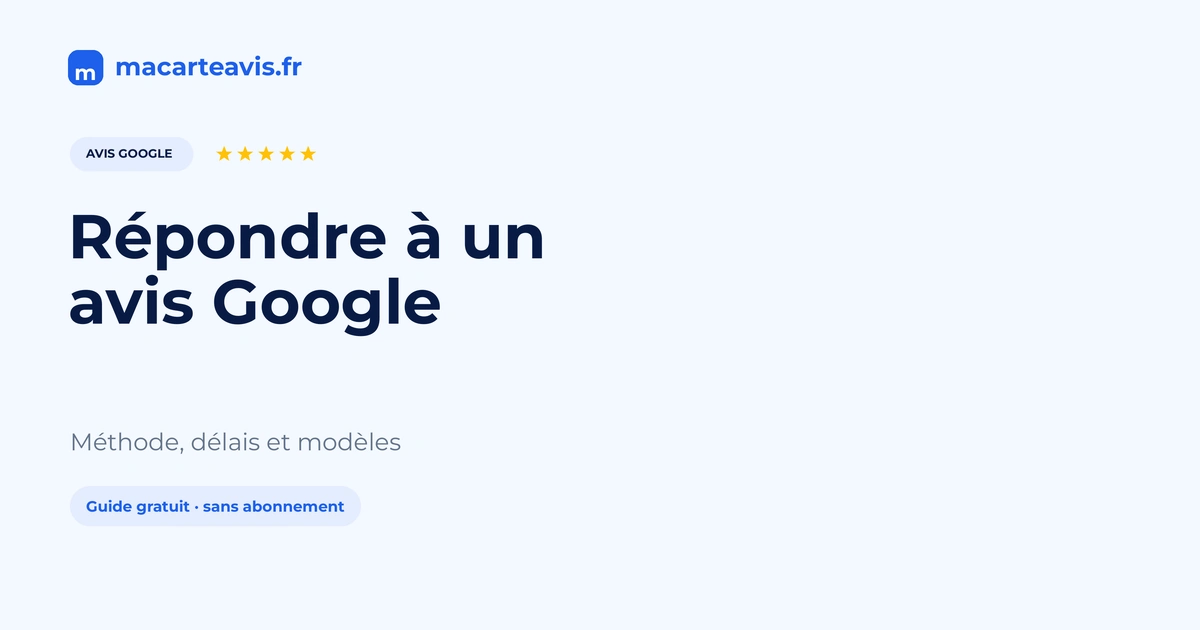 Réponse publique rédigée sous un avis client sur Google