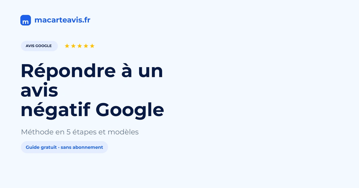 Illustration d'une réponse publique placée sous un avis Google