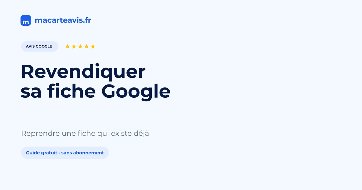 Commerçant revendiquant une fiche Google Business Profile déjà présente sur Maps