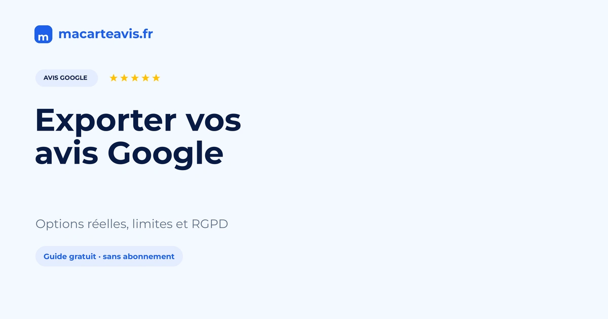 Télécharger ou exporter ses avis Google Commerçant préparant une archive de données Google Business Profile pour ses avis